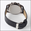 fashion embossed leather straps men classic watch quartz, japan movt watch factory